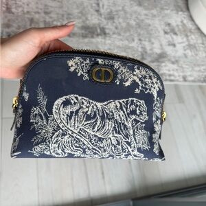 Dior Navy and Cream Cosmetic Bag